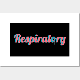 Respiratory Therapist Font Posters and Art